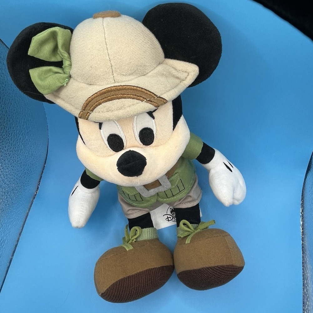 11" Disney Safari Animal Kingdom Minnie Mouse Jungle Stuffed Plush Toy - Picture 6 of 16